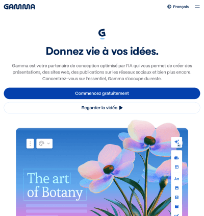 Gamma main interface screenshot